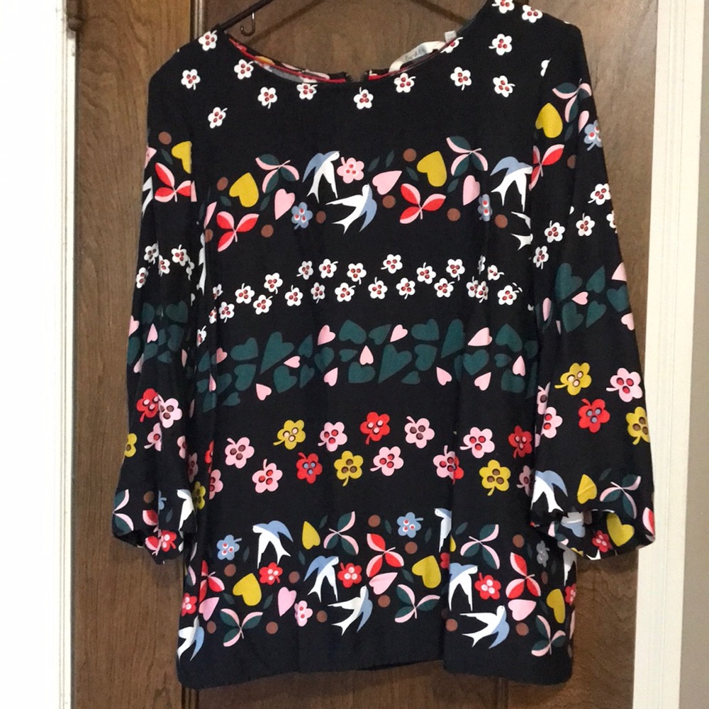 Boden Bird printed blouse